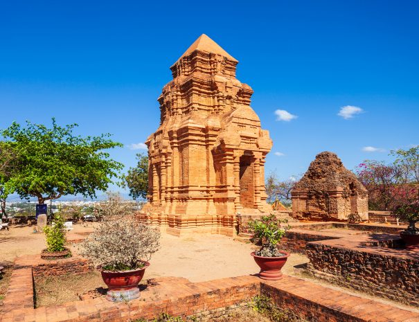 Poshanu or Po Sahu Inu Tower or Pho Cham Tower is a group of relics of the Cham towers in the old Kingdom of Champa in Phan Thiet in Vietnam; Shutterstock ID 1099740398; purchase_order: -; job: -; client: -; other: -