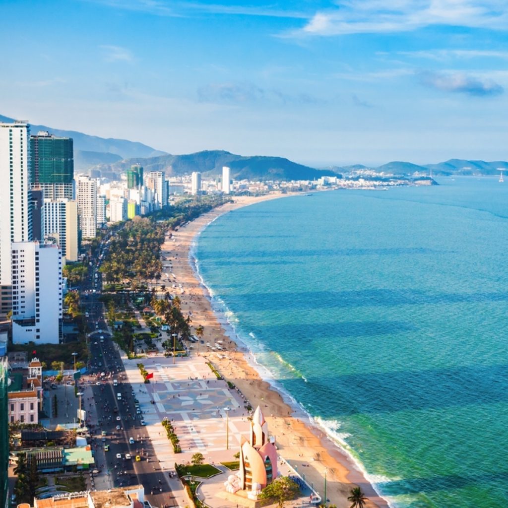 vịnh biển Nha Trang nhìn từ trên cao
